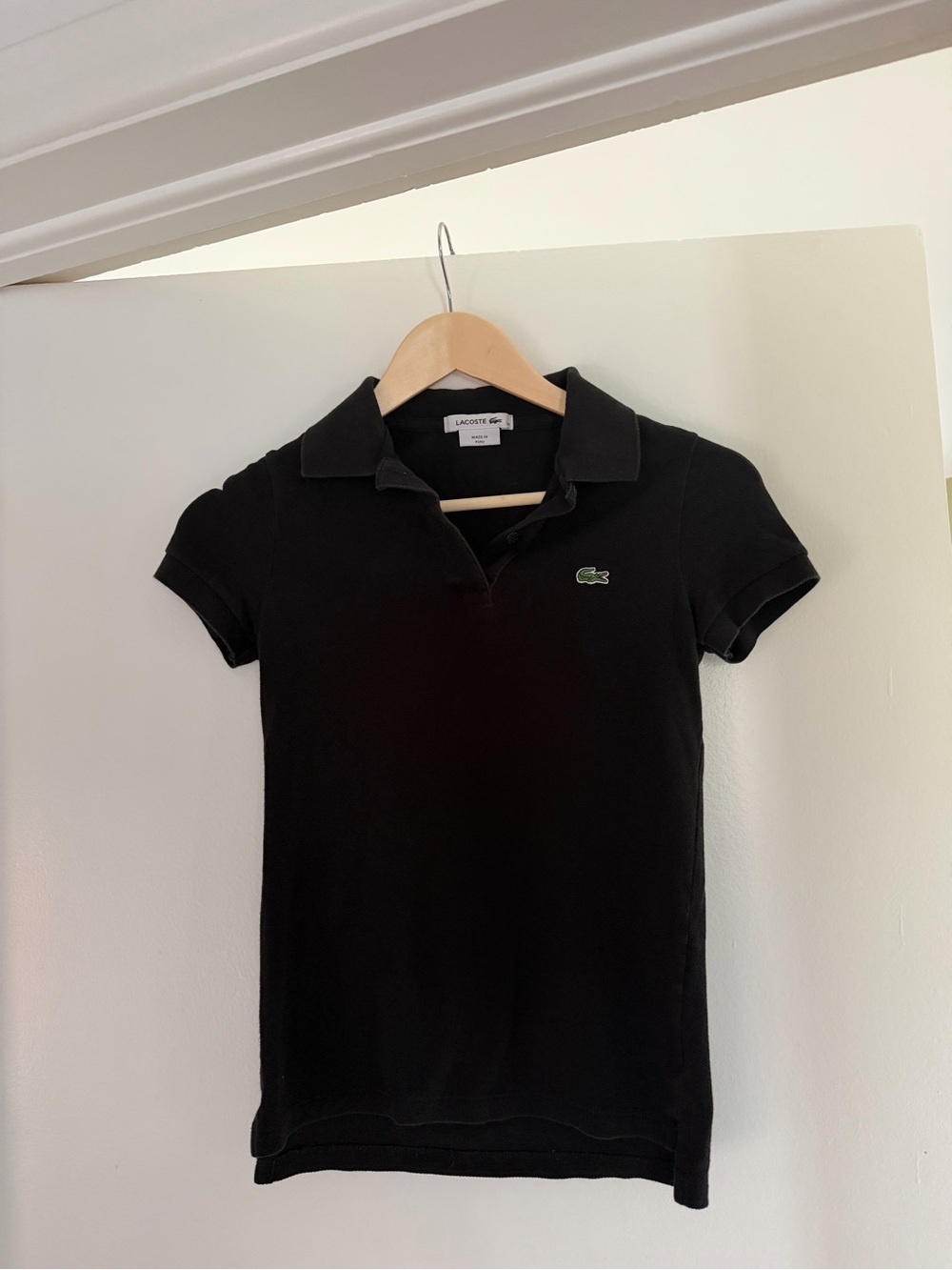 Lacoste Black Women's Polo Top